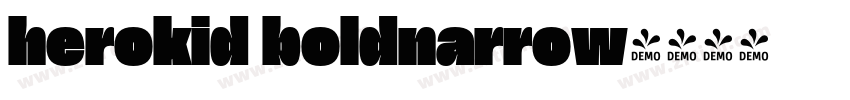 herokid boldnarrow字体转换
